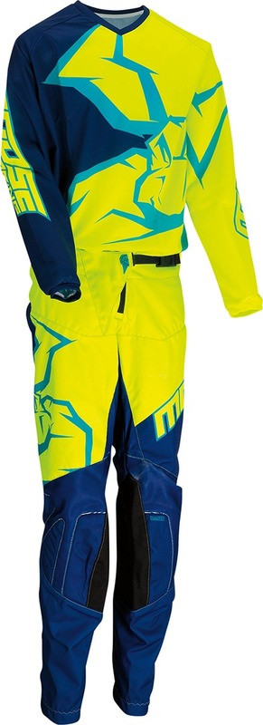 Moose Racing Youth Qualifier Navy Yellow Teal Pants