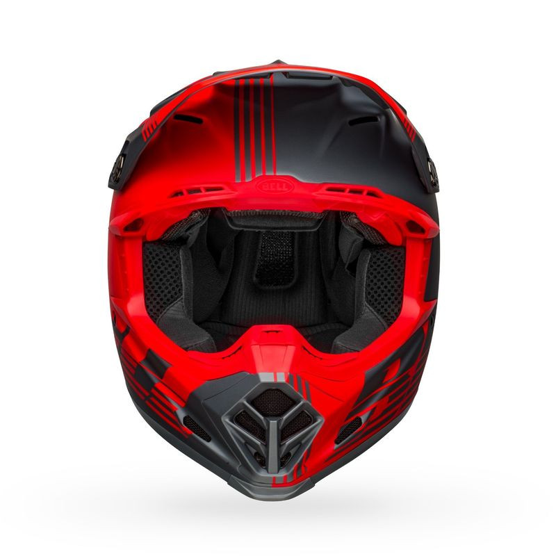 Bell Moto-9 Flex Louver Matte Gray Red Helmet