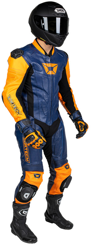 Cortech Apex V1 Orange Blue 1Pc Suit