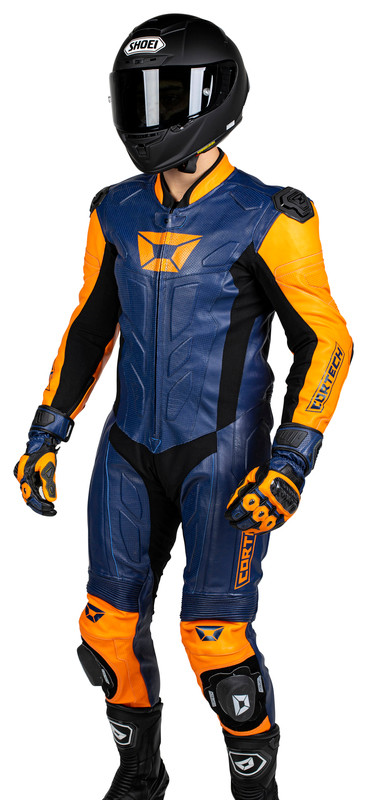 Cortech Apex V1 Orange Blue 1Pc Suit