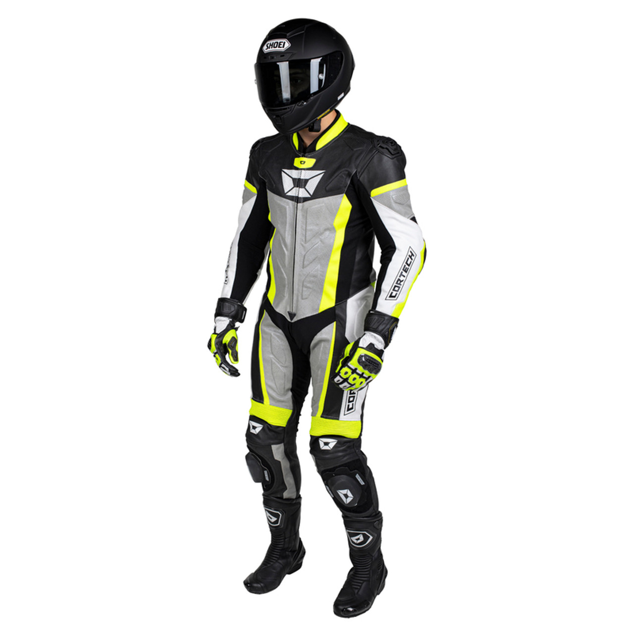 Cortech Apex V1 Hi-Viz Gray 1Pc Suit