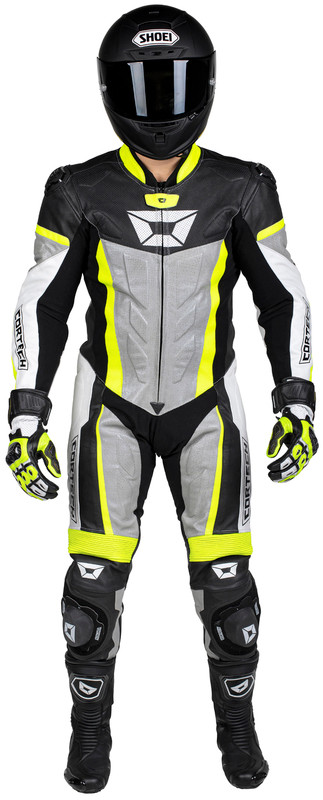 Cortech Apex V1 Hi-Viz Gray 1Pc Suit