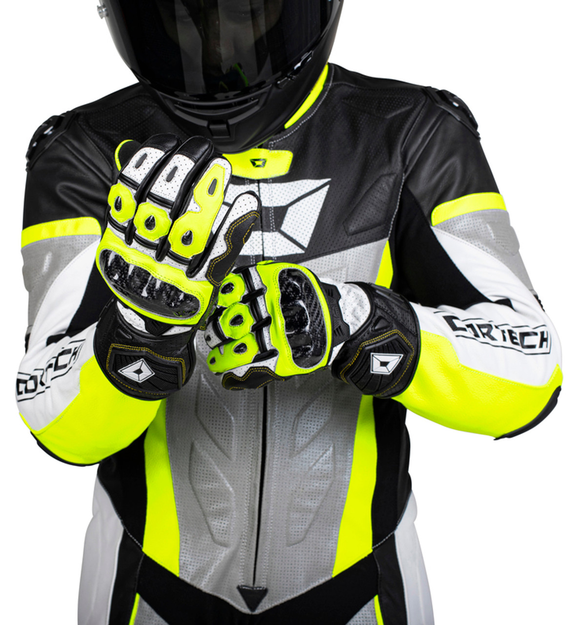 Cortech Apex V1 Hi-Viz Gray 1Pc Suit