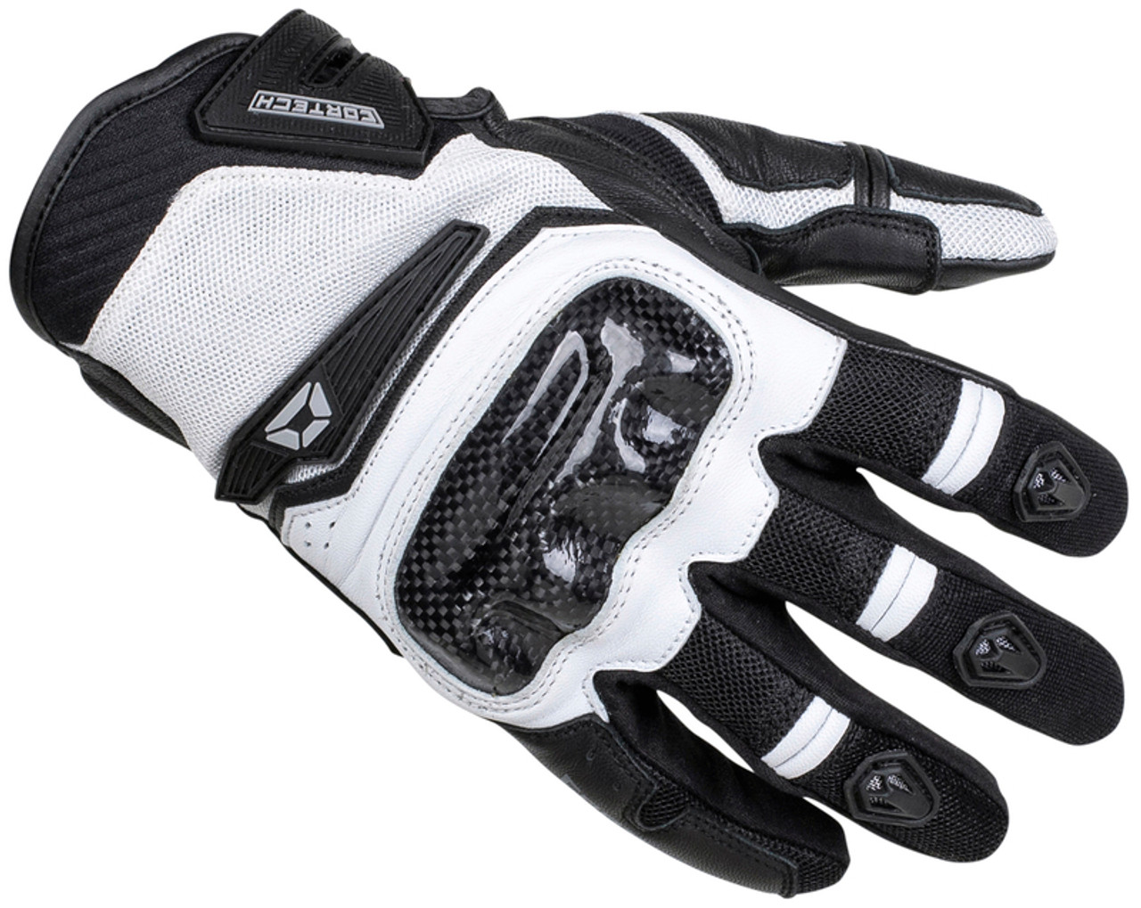 Cortech Sonic-Flo Black White Gloves