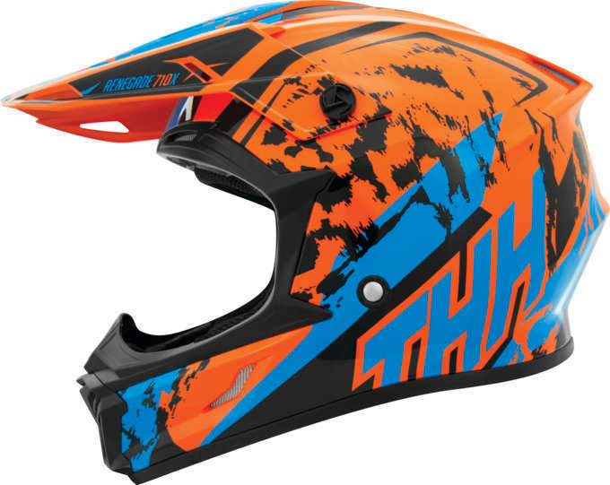 THH T710X Youth Renegade Orange Blue Helmet