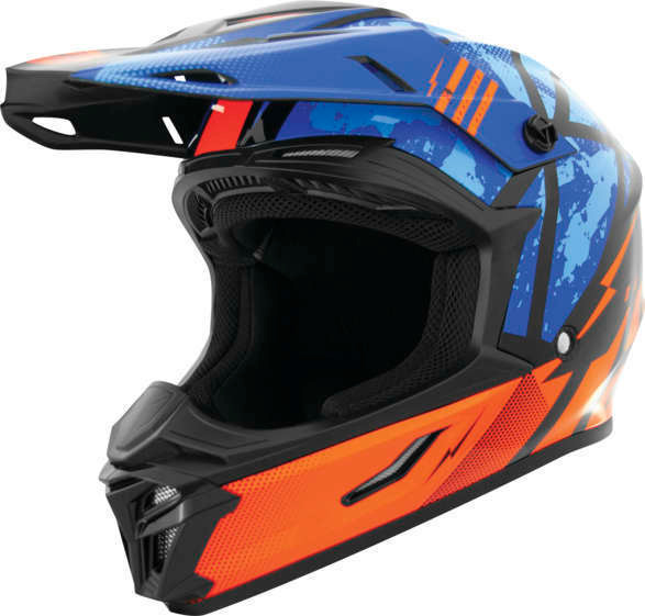 THH T710X Battle Blue Orange Helmet