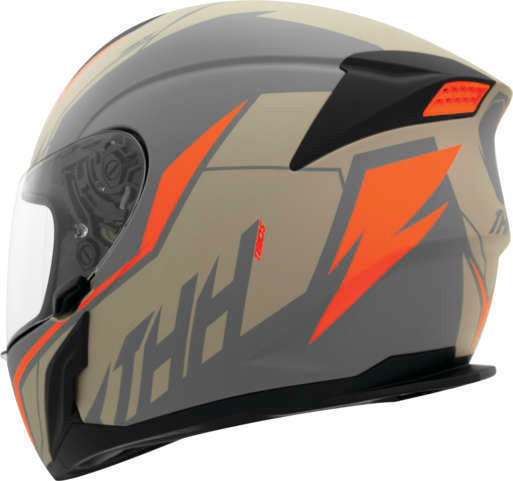 THH T810S Turbo Grey Orange Helmet