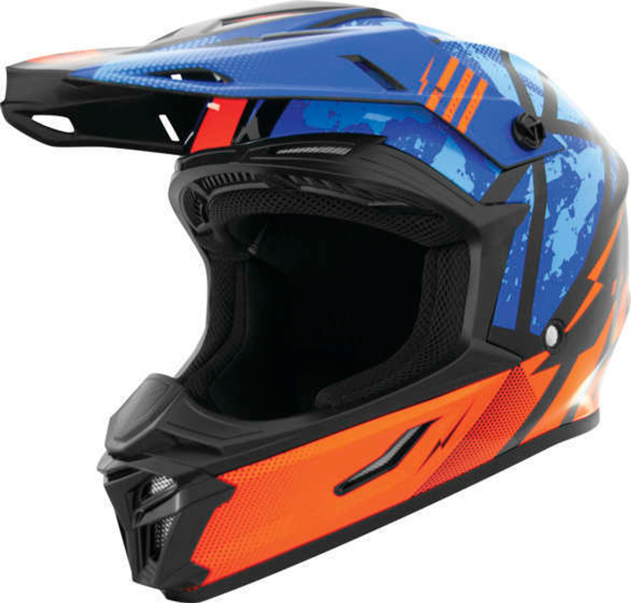 THH T710X Youth Battle Blue Orange Helmet