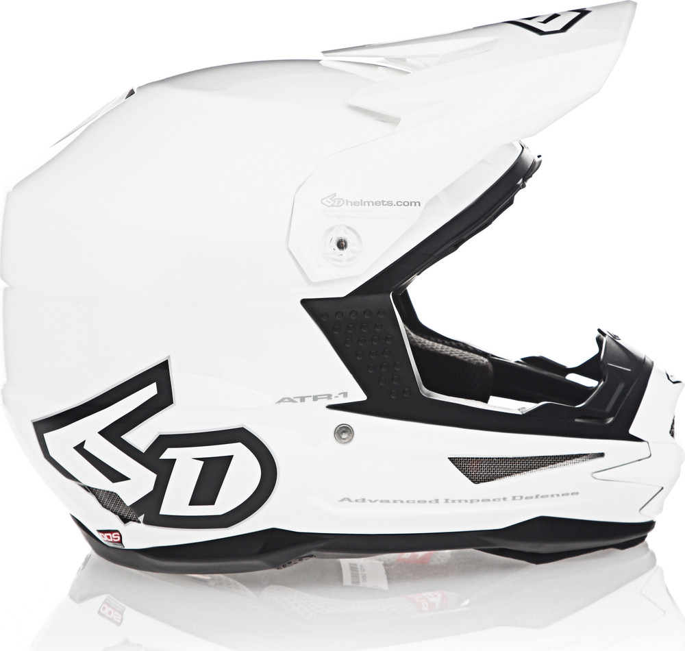 6D ATR-1 Gloss White Helmet