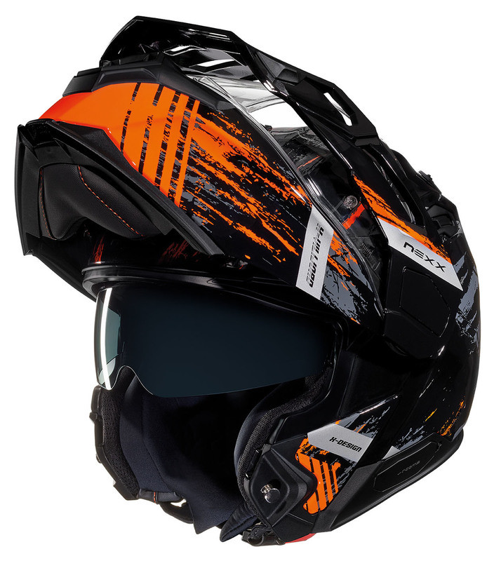 Nexx X-Vilijord Mudvalley Black Orange Helmet