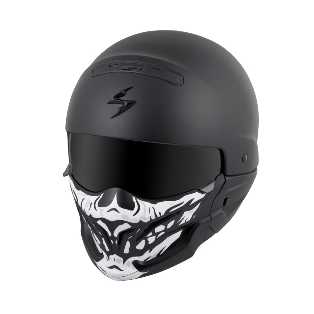 Scorpion EXO Covert Face Mask Skull Black White