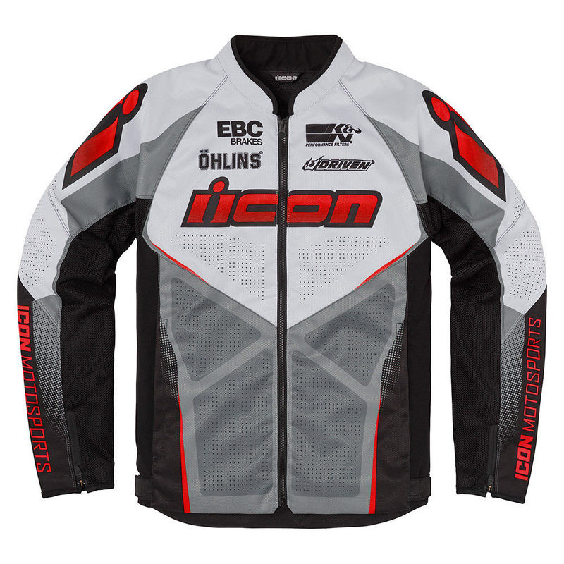 Icon Hooligan Gray Red Ultrabolt Jacket