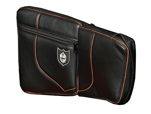 Pro Armor Knee Pads W/Storage Stock Door Black/Orange - P141054OR