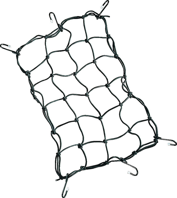 Drag Specialties Cargo Net - 12" x 17" - 6 Hook - Black  -  DS-110212