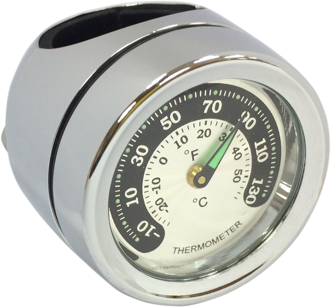 Drag Specialties Handlebar Mount Thermometer - Chrome - For 1" Bar  -  2212-0724