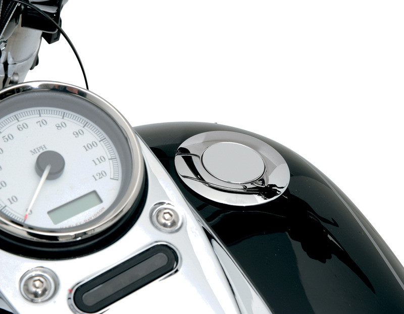 Drag Specialties Pop-Up Gas Filler- Chrome - Right Side - Vented  -  0703-0293