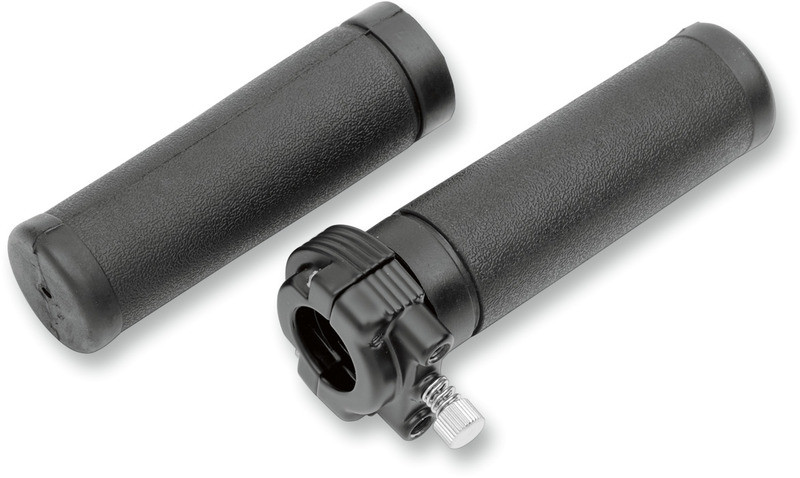 Drag Specialties Throttle Assembly - Dual Cable - Black  -  0632-0545