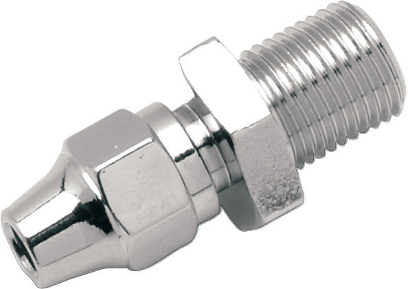 Drag Specialties Brake Line Fitting - 7/16"-24 - Straight  -  1742-0064