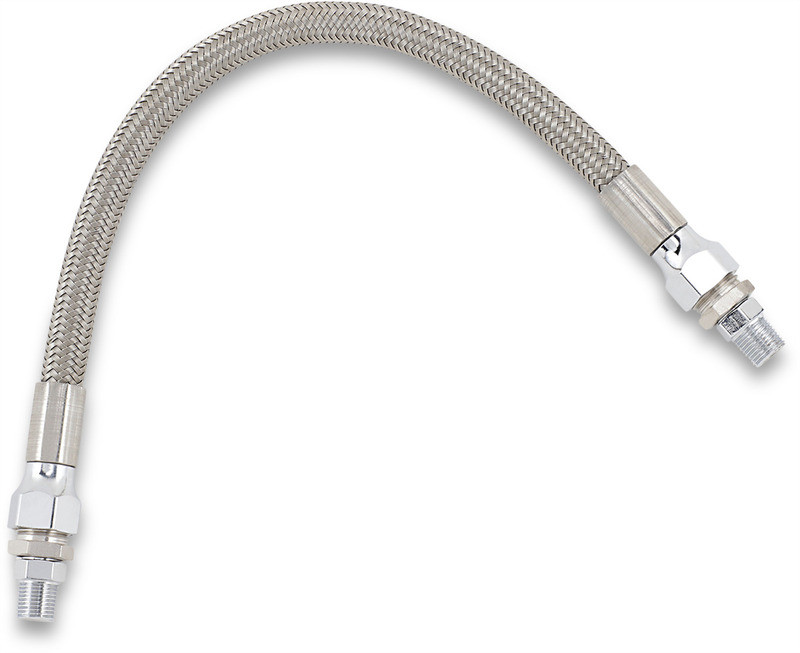 Drag Specialties Oil Line With Fittings - Stainless Steel - 11"  -  0711-0046