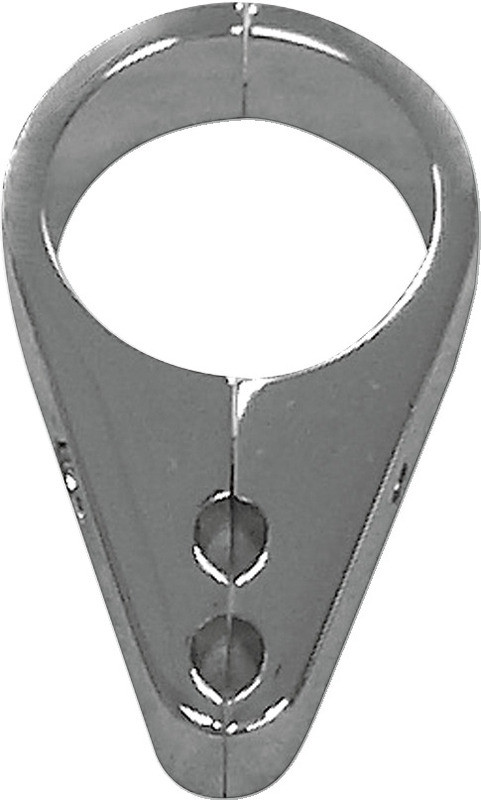 Drag Specialties Cable Clamp - Dual Throttle/Idle - 1" - Chrome  -  0658-0041