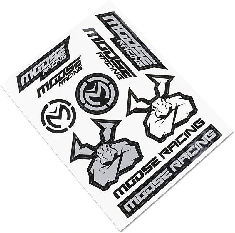 Moose Racing S2 Decal - Moose Racing - Black/Silver  -  4320-2205