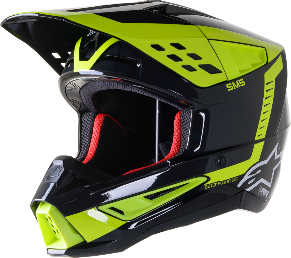 Alpinestars S-M5 Beam Glossy Black Anthracite Yellow Fluo Helmet