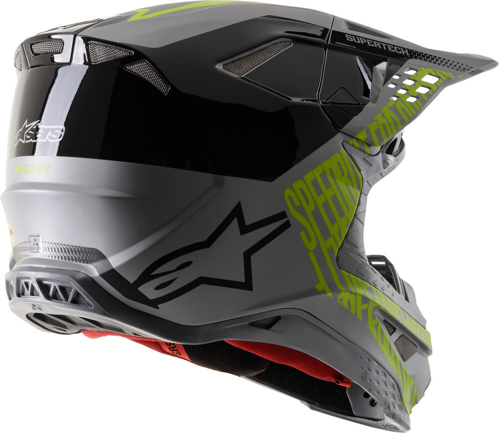Alpinestars S.Tech S-M8 Triple Silver Black Yellow Fluo Helmet