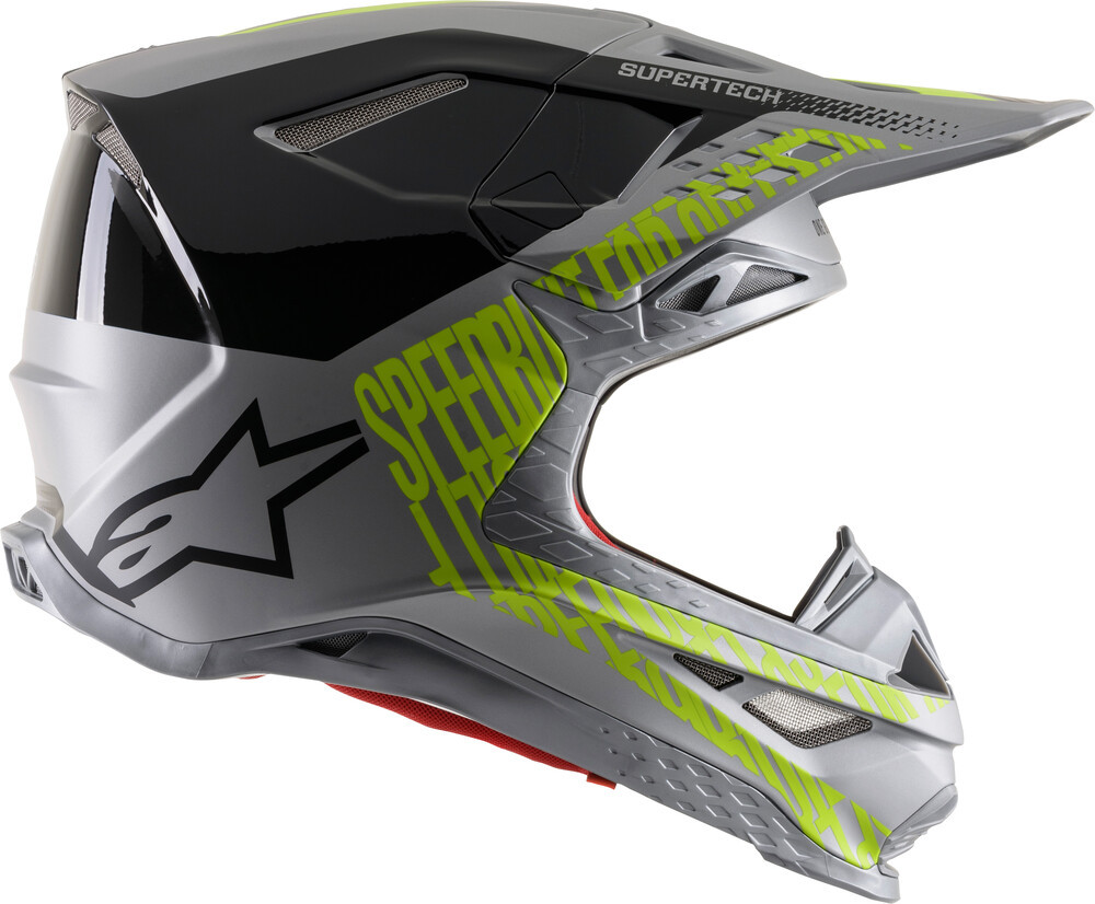 Alpinestars S.Tech S-M8 Triple Silver Black Yellow Fluo Helmet