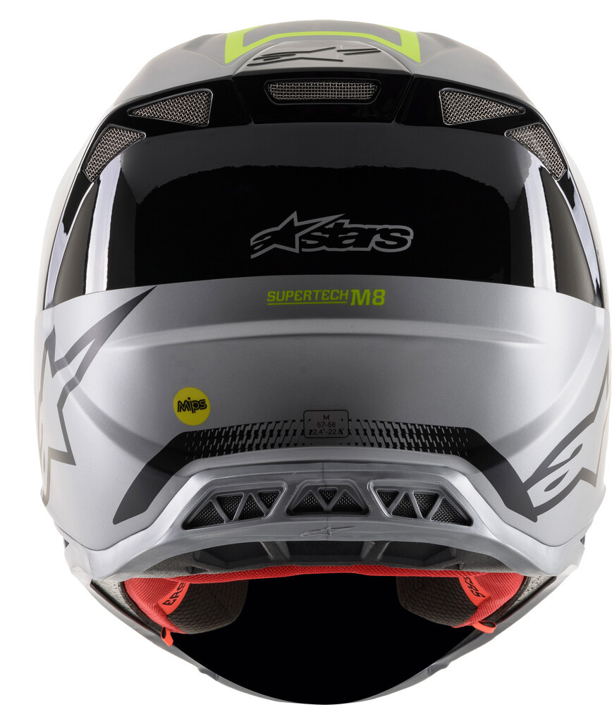 Alpinestars S.Tech S-M8 Triple Silver Black Yellow Fluo Helmet