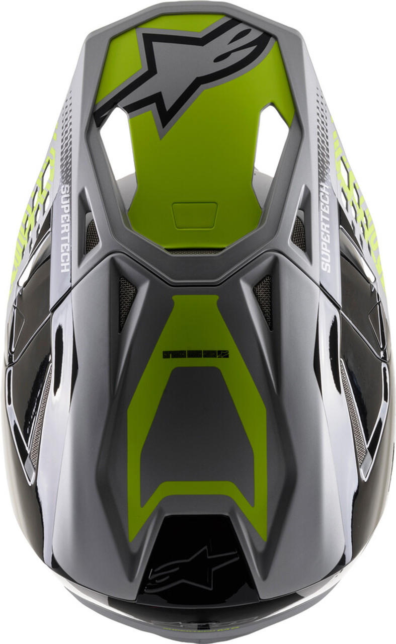Alpinestars S.Tech S-M8 Triple Silver Black Yellow Fluo Helmet