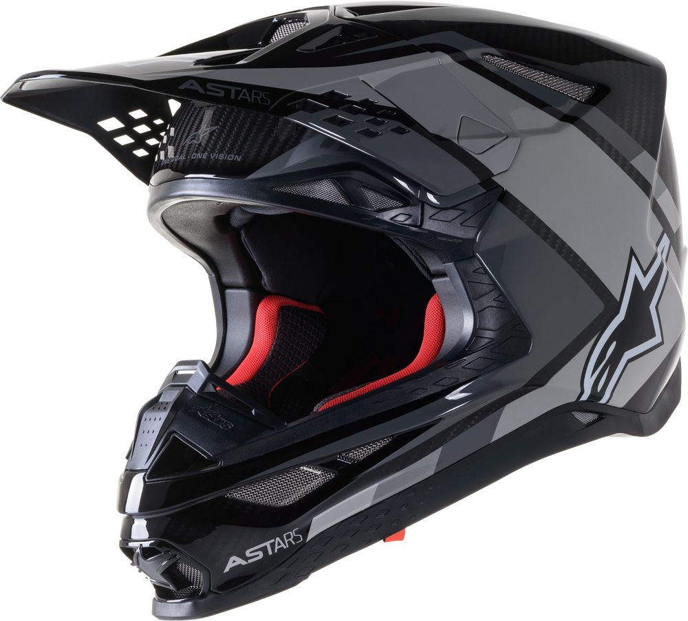 Alpinestars S.Tech S-M10 Carbon Meta2 Glossy Black Grey Helmet
