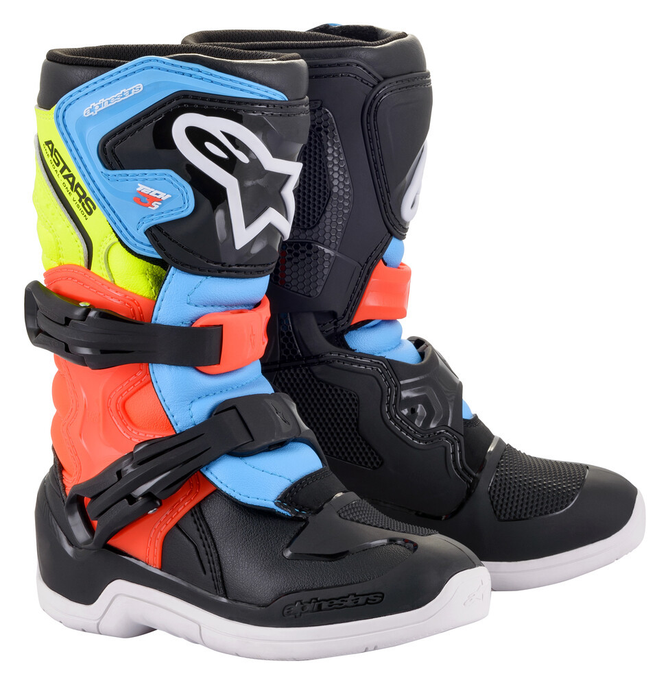 Alpinestars Tech 3S Black Yellow Fluo Red Youth Boots