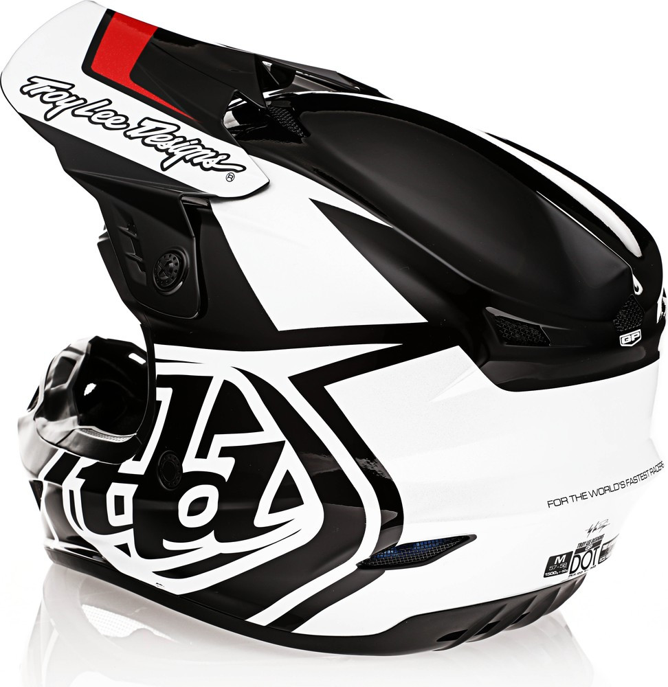 Troy Lee Designs GP Overload Black White Helmet