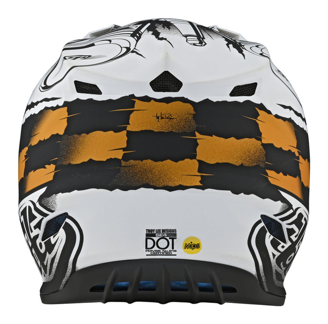 Troy Lee Designs SE4 Strike White Black Polyacrylite Helmet