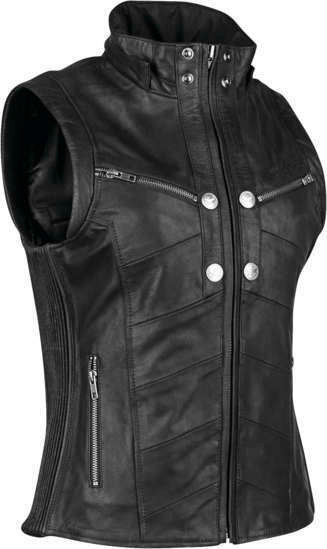 Speed and Strength Hells Belles Black Womens Leather Vest