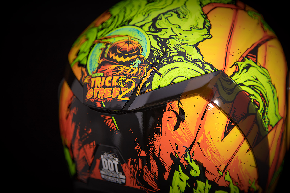 Icon Airform Orange Trick or Street Helmet - Speed Addicts