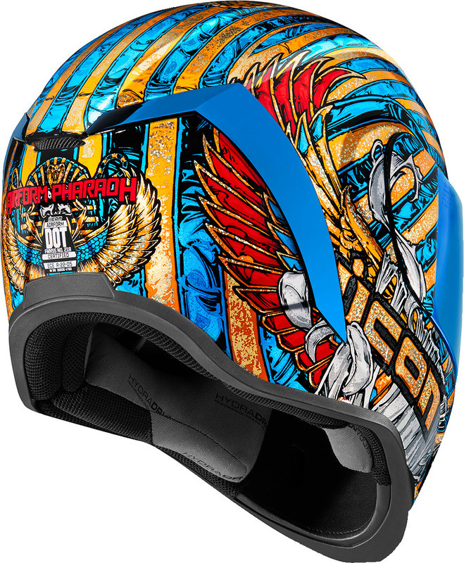 セキュリティ・セーフティ AIRFRAME PRO PHARAOH HELMET PHARAOH XL Icon Airform Gold Pharaoh Helmet - Speed Addicts