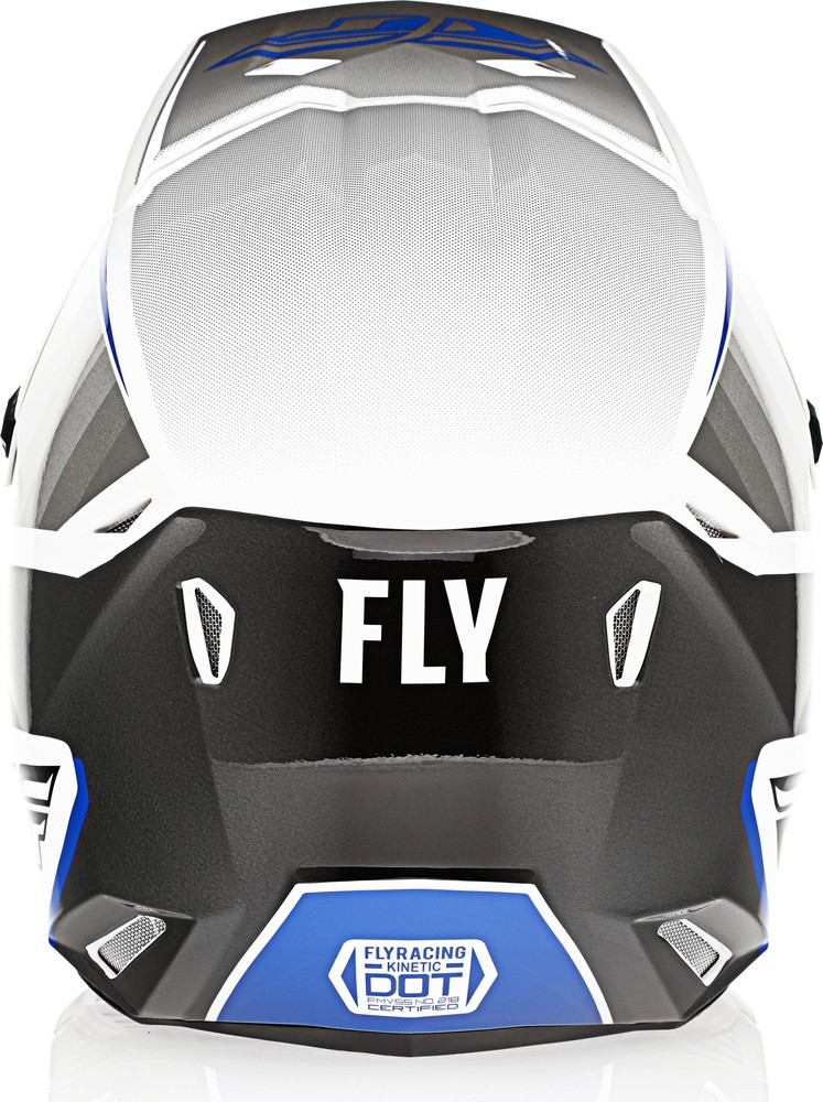 Fly Racing Blue Helmate Fly Racing Kinetic Drift Blue Charcoal White Helmet - Speed Addicts