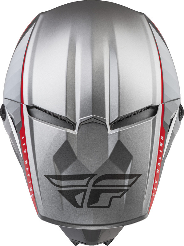 Fly Racing Kinetic Drift Charcoal Light Greyred Youth Helmet