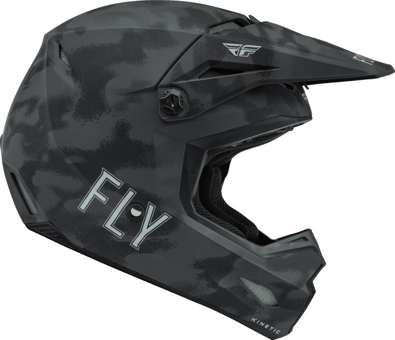 Fly Racing Kinetic S.E. Tactic Matte Grey Camo Youth Helmet