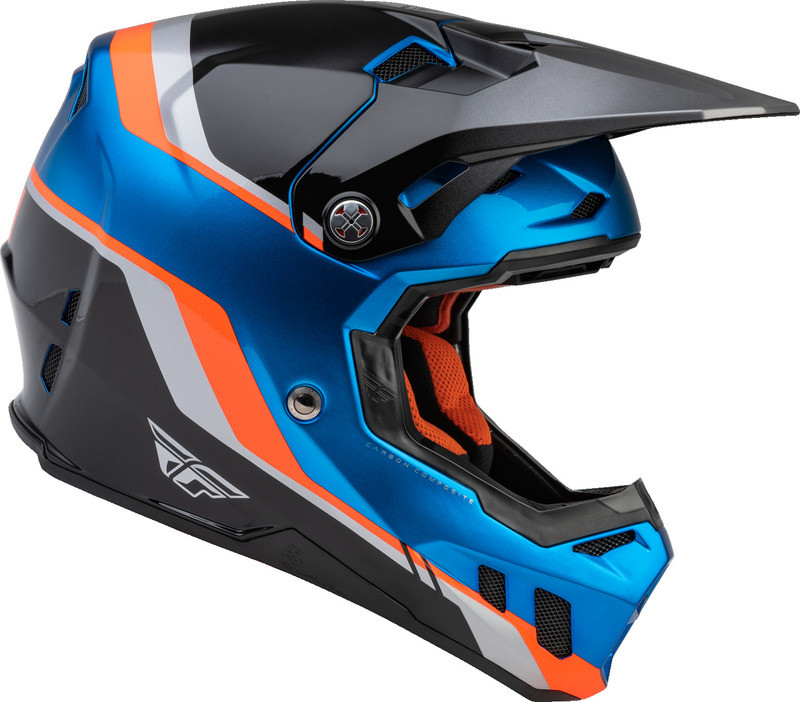 Fly Racing Formula CC Driver Blue Orange Black Helmet