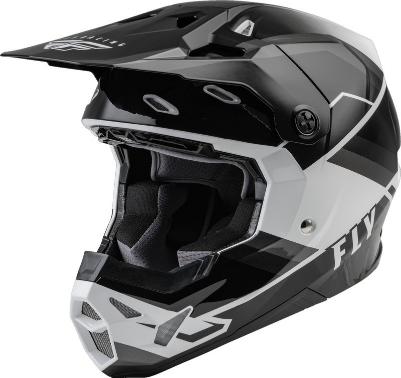 Fly Racing Formula CP Rush Grey Black White Youth Helmet