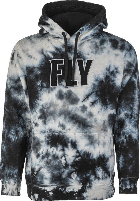 Fly Racing Tie-Dye Black Grey Pullover Hoodie