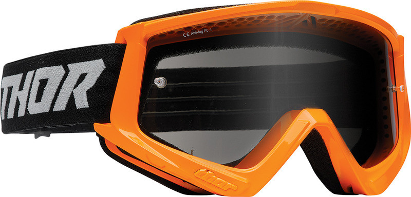 Thor Combat Flo Orange Gray Sand Racer Goggles