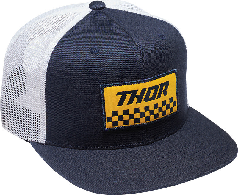 Thor Checker Navy White Hat