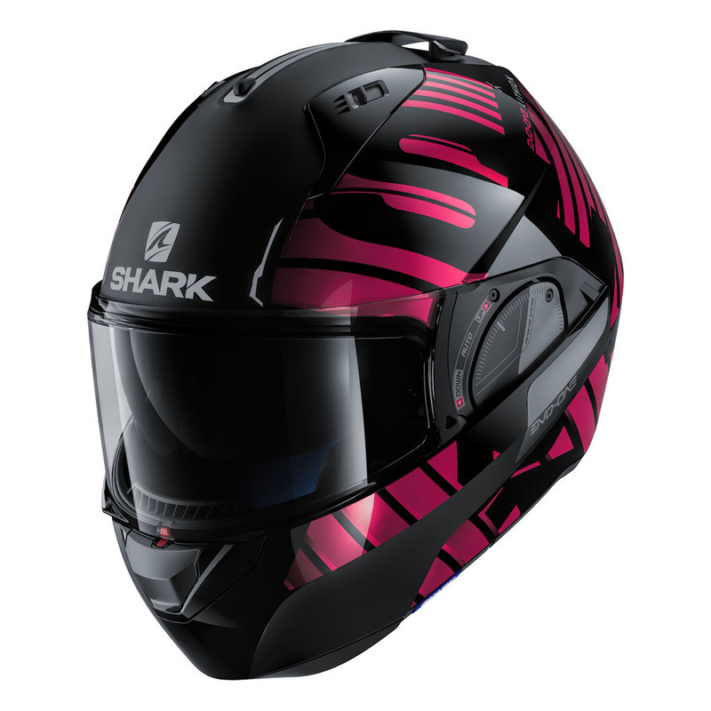 Shark Evo-One-2 Lithion Dual Black-Chrome Purple Helmet - Speed