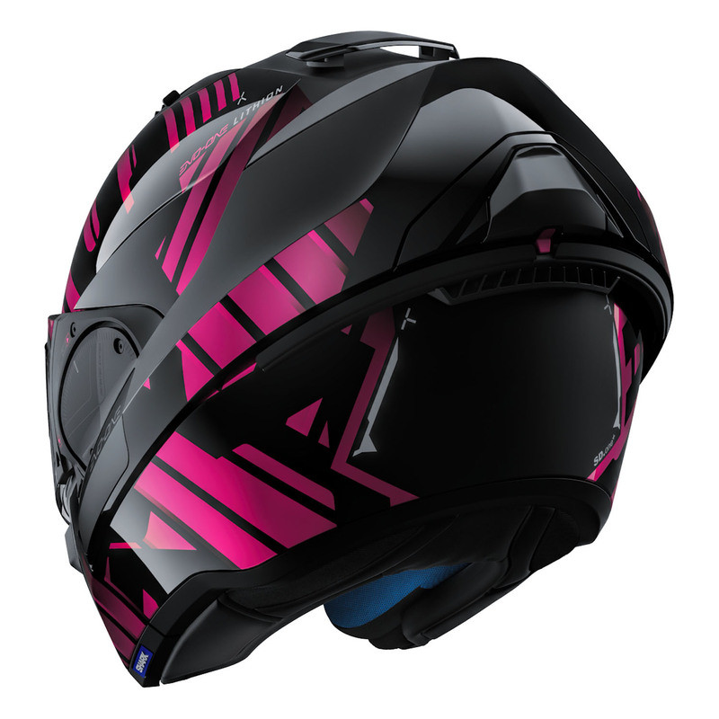 Shark Evo-One-2 Lithion Dual Black-Chrome Purple Helmet