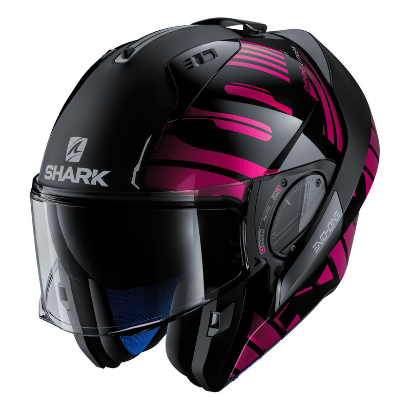 Shark Evo-One-2 Lithion Dual Black-Chrome Purple Helmet - Speed
