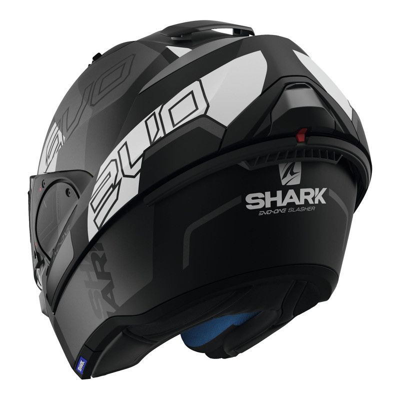 Shark Evo-One-2 Slasher Matte Black-Grey-White Helmet - Speed Addicts