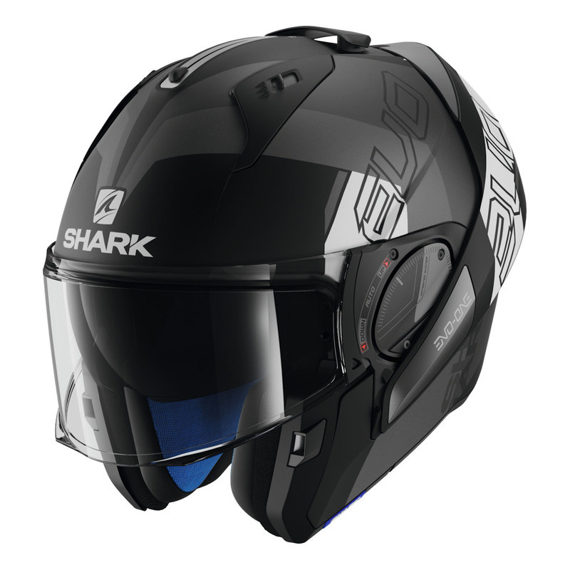 Shark Evo-One-2 Slasher Matte Black-Grey-White Helmet - Speed Addicts